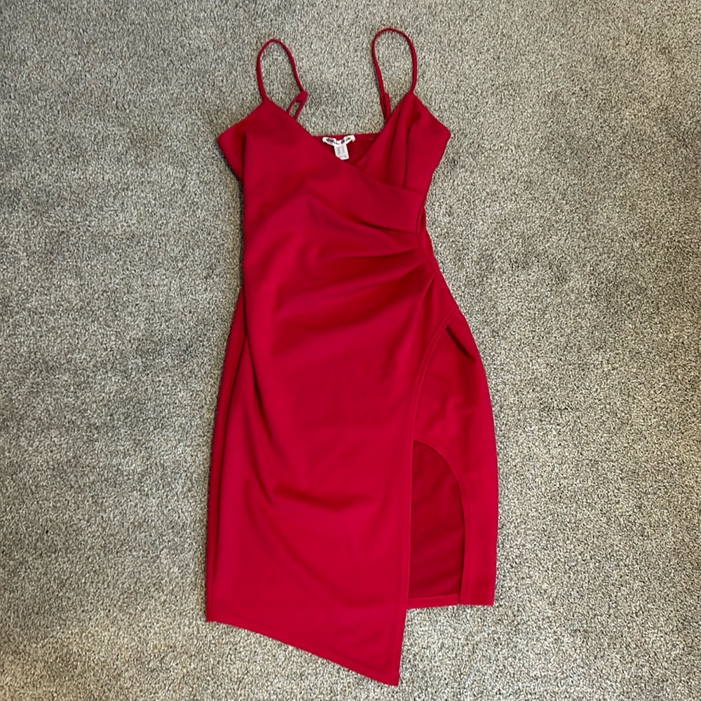 Valentine’s Hot Pink Sexy Vneck Dress